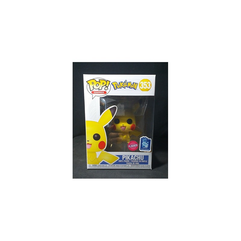 Figurine POP - POKEMON - 1X PIKACHU FLOCKED 353 MICROMANIA EXCLU