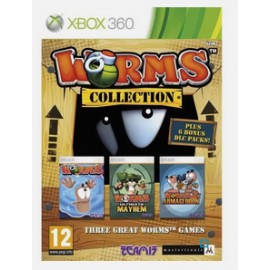 retro gaming jeu video occasion xbox 360 : worms collection