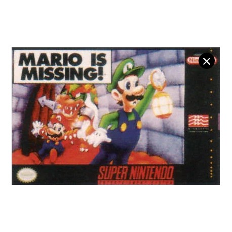 retro gaming jeu video occasion super nintendo : Mario is Missing !