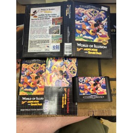 sega mega drive world of illusion staring mickey mouse and donald duck