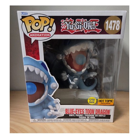 Funko Pop: Blue-Eyes Toon Dragon 1478 *6in* (Hot Topic) (Glows in the Dark)